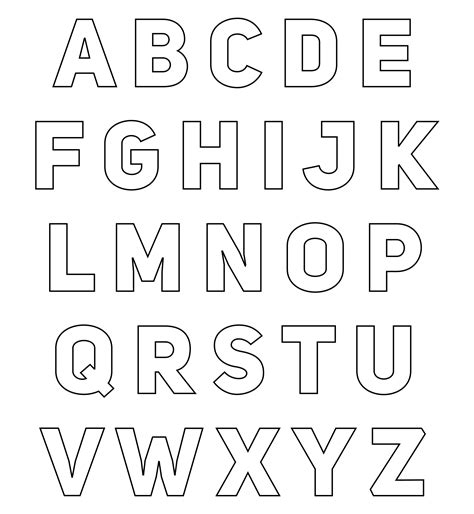 Alphabet Letters and Numbers (Large Printable Stencils).